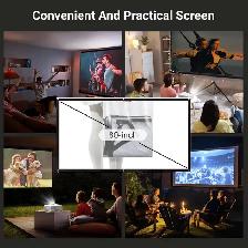 Mini Projector with Projector Screen - Photo 4
