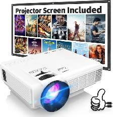 Mini Projector with Projector Screen - Photo 7