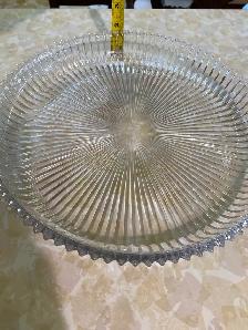 Glass Serving platter on pedestal - Photo 2