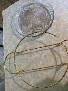 Glass Serving platter on pedestal - Photo 3