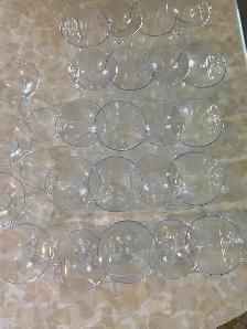 Disposable plastic wine glasses