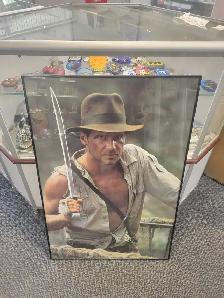 Indiana Jones Movie Sized Portrait Framed Glass 24' x 36'