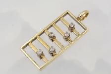 10K DIAMOND ABACUS PENDANT
