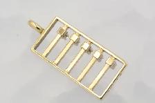 10K DIAMOND ABACUS PENDANT - Photo 2