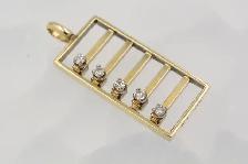 10K DIAMOND ABACUS PENDANT - Photo 3