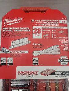 Milwaukee 48-22-9481 28 Piece SAE 3/8' Ratchet Set NEW - Photo 3