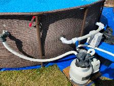 18' round pool with UPGRADED NEW pump and filter kit - Photo 2