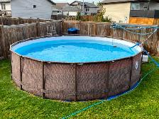 18' round pool with UPGRADED NEW pump and filter kit - Photo 3