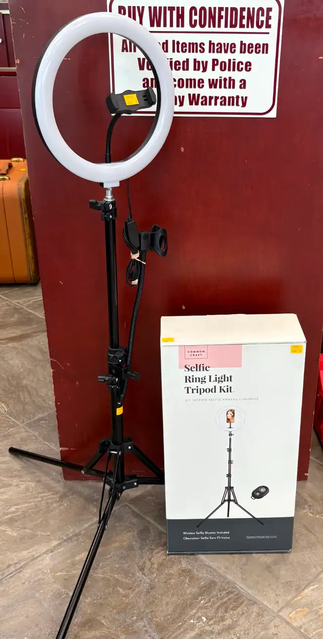 LED Dimmable Ring Light with Phone Mount & Stand ( x2 Available)