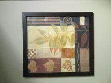 BEAU CADRE VITRÉ MODERNE MONTRANT FEUILLAGE 20'LARx22'HAU $20.00 - Photo 2