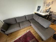 Grey  Comfortable Large L shape sofa for sale - Photo 2