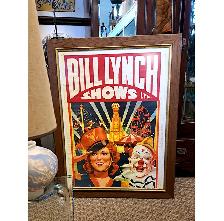 VINTAGE CIRCUS POSTER- LARGE 4X3 FRAMED LITHO- BILL LYNCH SHOWS
