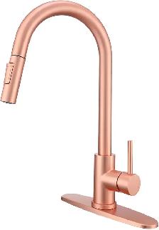 Brand New Copper Rose Gold Pull Out Kitchen Faucet For Sale