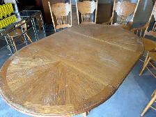 Free delivery used Oak Dining Table with 6 Chairs - Photo 8