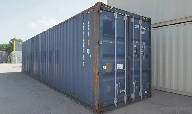 Conteneur de stockage haut cube d'occasion de 40 pieds