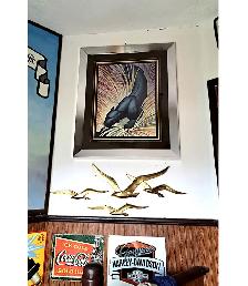 VINTAGE STALKING BLACK PANTHER- ART DECO POSTER- LARGE - Photo 2