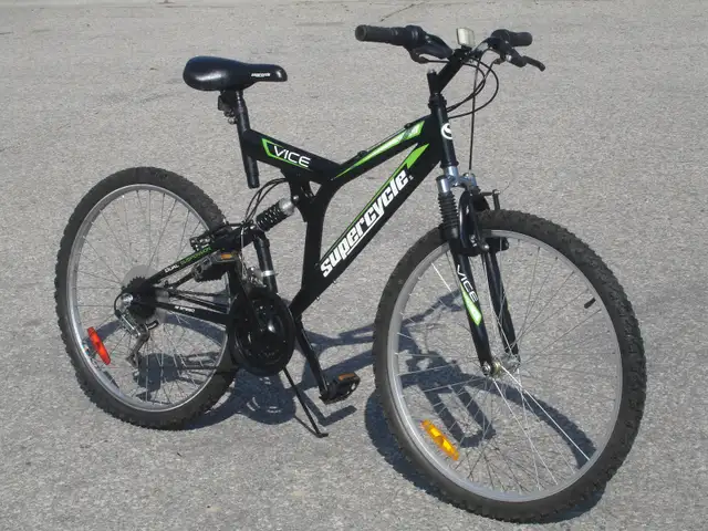 ADULT LARGE 26' SUPERCYCLE VICE 18SPD WITH FULL DUAL SUSPENSION!