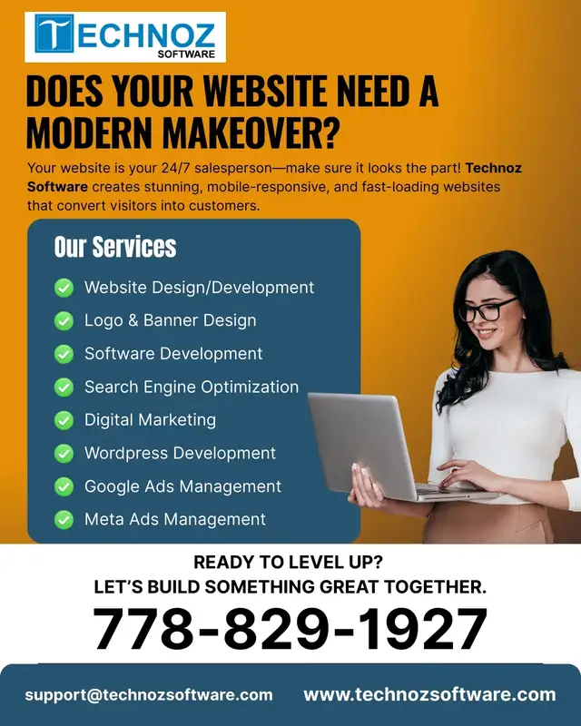 ★★ Websites/custom software development 778-829-1927 ★