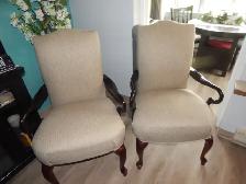 Pair Matching Arm Chairs, Total Re-Built