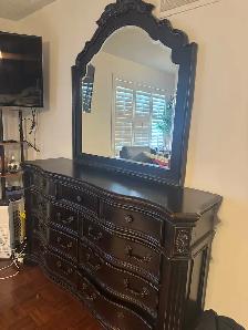 King Size Bed frame and dresser - Photo 2