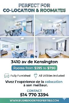ROOMS  FOR RENT.  FULLY FURNISHED