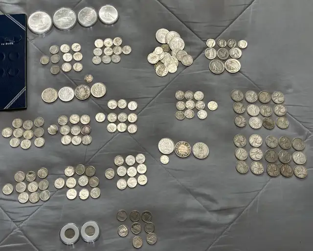 Large Silver Coin Collection Canada USA World Silver