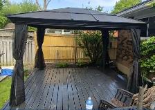 SOJAG 10x12 HARDTOP GAZEBO – ALUMINUM FRAME – CURTAINS & NETTING - Photo 2
