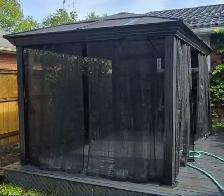 SOJAG 10x12 HARDTOP GAZEBO – ALUMINUM FRAME – CURTAINS & NETTING - Photo 6