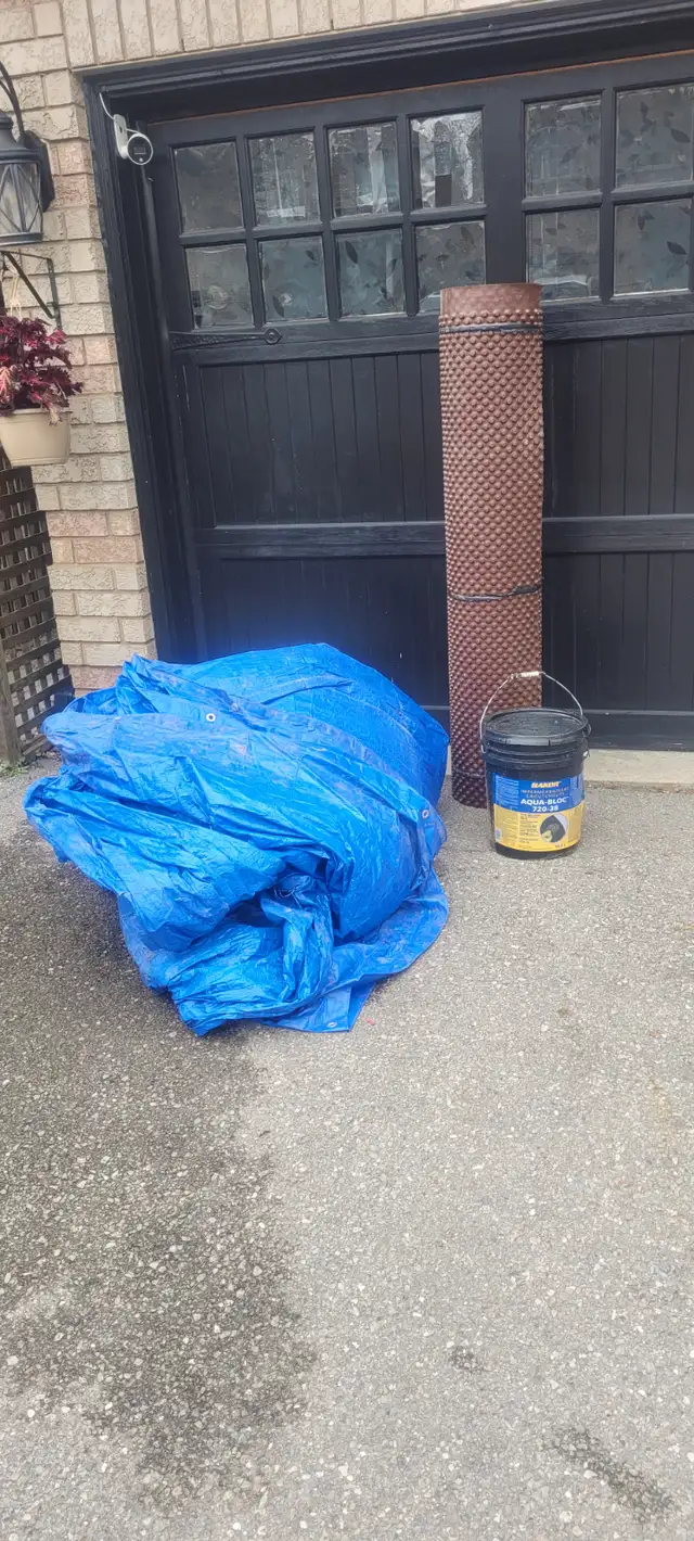 Basement Water proofing supplies - $40 for all of it membrane,