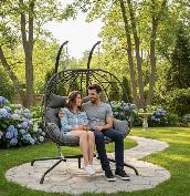 Brand New 1-Seat or 2-Seat Hanging Egg Chair From $169 to $199 - Photo 9