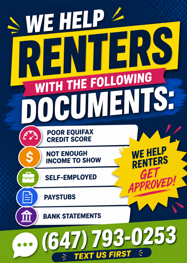 RENTERS GET APPROVED! Poor Credit Score? Low Income? We can help