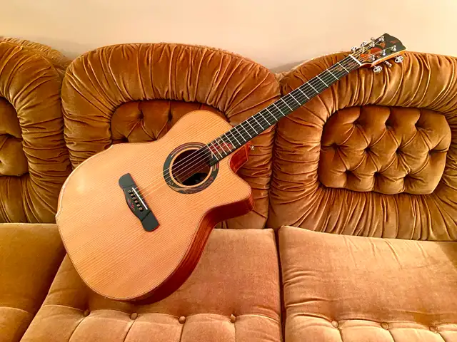 Merida Extreme Autumn Guitar with Hardshell Case, Excellent!!
