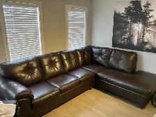 Leather couch set