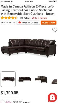Leather couch set - Photo 3