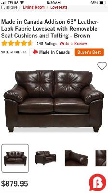Leather couch set - Photo 4