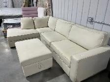 Fabric Sectional with Storage Ottoman - display - Photo 4