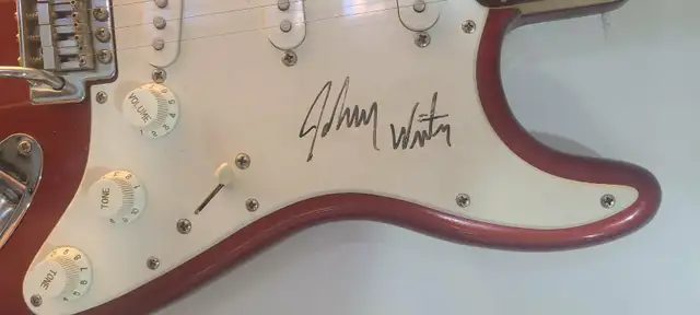Fender Stratocaster Squire, Signed by Johnny Winter, Great Deal!