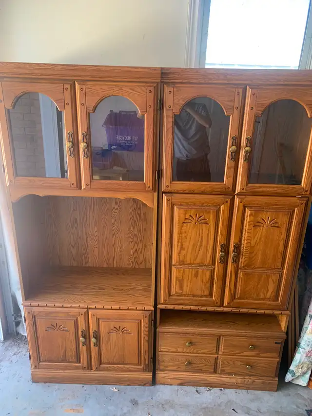 2 wall units made in wood