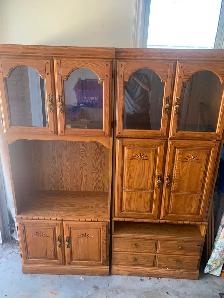 2 wall units made in wood