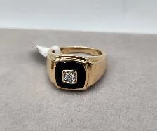 10k Gold Men's Rings with Diamonds, Onyx 6 Available - Photo 6