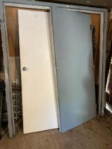 Steel doors with frame