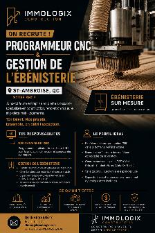 Ébéniste – Programmeur CNC & Gestion d'atelier