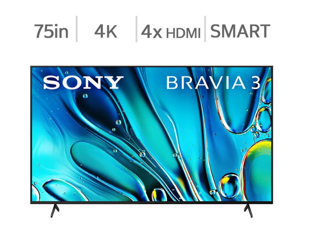 Sony 75' Class - S30 BRAVIA 3 Series - 4K UHD LED TV - 2024
