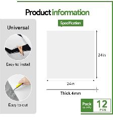 2ft x 2ft Smooth White Ceiling Tiles for Suspended Ceiling, - Photo 5
