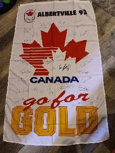 1992 Canada National Hockey Team Albertville Olympics Banner