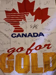 1992 Canada National Hockey Team Albertville Olympics Banner - Photo 2