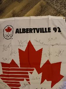 1992 Canada National Hockey Team Albertville Olympics Banner - Photo 3