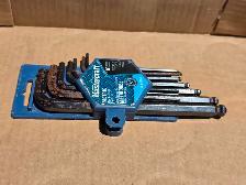 10 Pc. Mastercraft Allen Key Set With Plastic Holder/Case