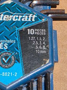10 Pc. Mastercraft Allen Key Set With Plastic Holder/Case - Photo 4