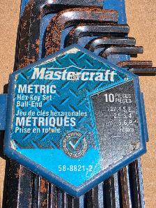 10 Pc. Mastercraft Allen Key Set With Plastic Holder/Case - Photo 5